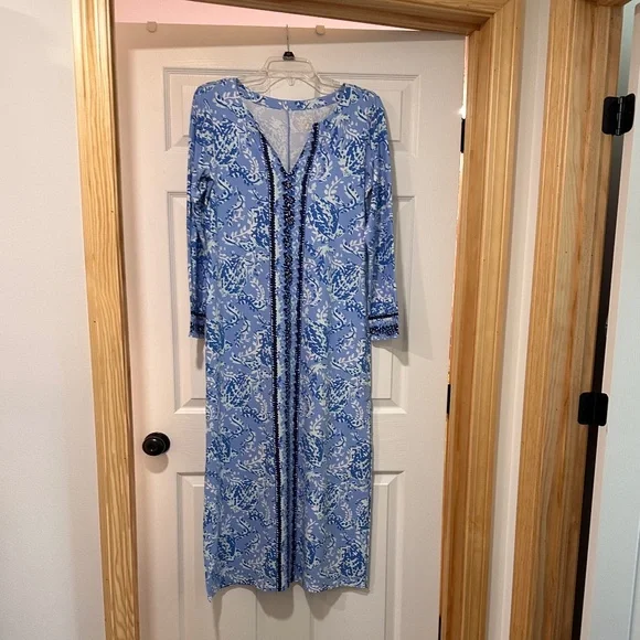 EUC Lilly Pulitzer UPF 50+ 50 Fay Maxi Dress Size Medium - Picture 1 of 15